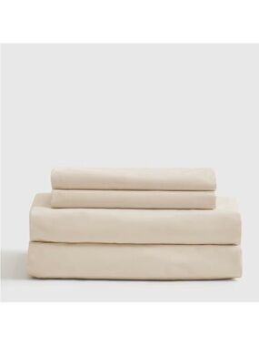 Quince Organic 100% Cotton Ivory Sheet Set Full